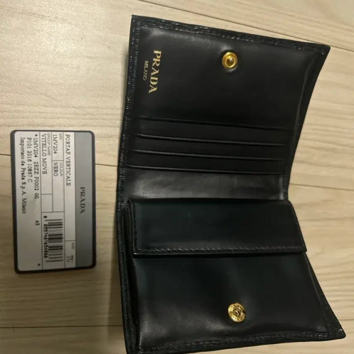 [BUNJANG] Prada Vitello Move Bifold Wallet Black / 프라다 반지갑 블랙