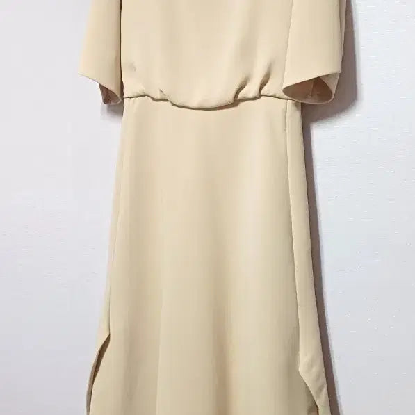 [BUNJANG] Time Collection Beige Half-Sleeve Midi Dress Size 66 / 한섬 타임 베이지 하프슬리브원피스 66