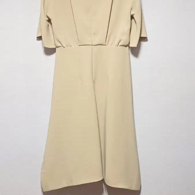 [BUNJANG] Time Collection Beige Half-Sleeve Midi Dress Size 66 / 한섬 타임 베이지 하프슬리브원피스 66