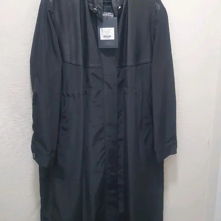 [BUNJANG] Riobel Black Long Outer (Lambskin Contrast) / 리오벨블랙 롱 아우터(양가죽배색)