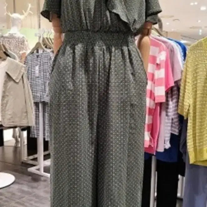 [BUNJANG] Plastic Island Patterned Jumpsuit M / 플라스틱아일랜드 패턴 점프수트 M