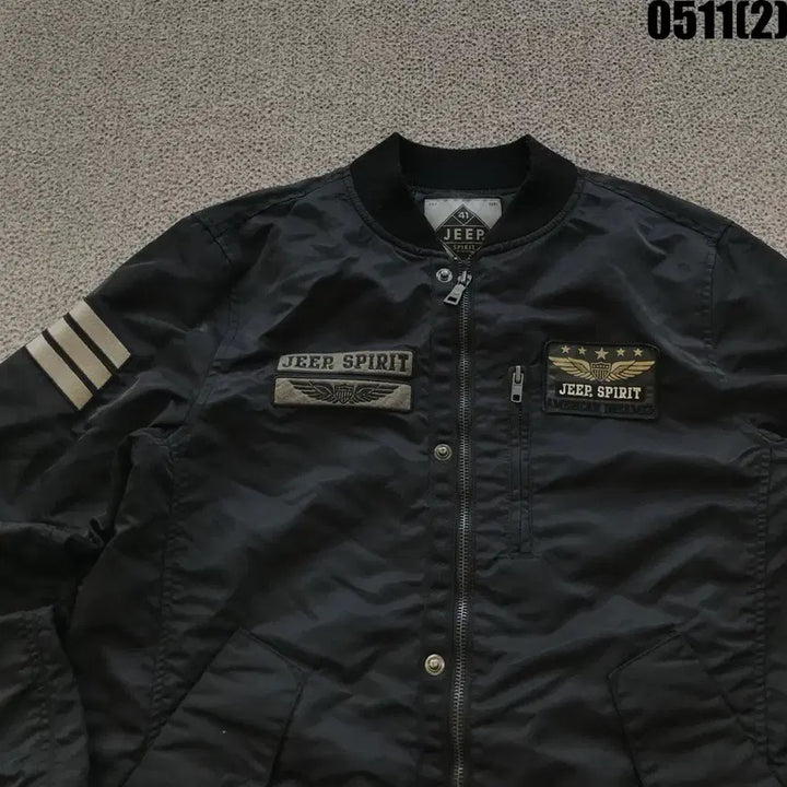 [BUNJANG] Jeep Spirit Black Long MA-1 Jumper SM / 지프 스피릿 블랙 롱 MA-1 점퍼 sm