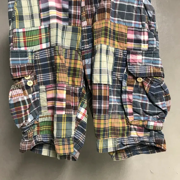 [BUNJANG] Polo Ralph Lauren Check Cargo Shorts Size 34 / 폴로 랄프로렌 체크 카고 반바지 34