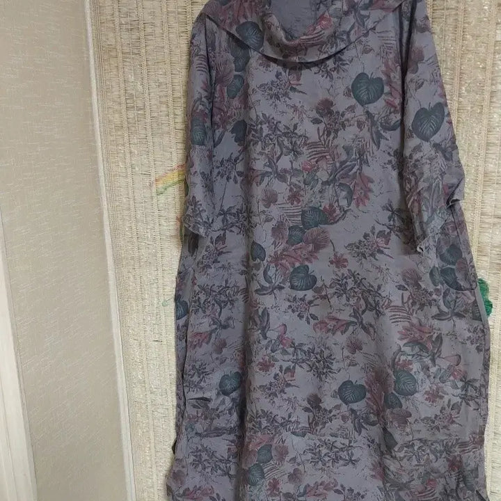 [BUNJANG] Floral Pattern Long Dress Loose Fit / 플라워 패턴 롱 원피스 루즈핏