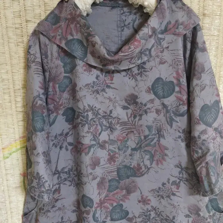 [BUNJANG] Floral Pattern Long Dress Loose Fit / 플라워 패턴 롱 원피스 루즈핏