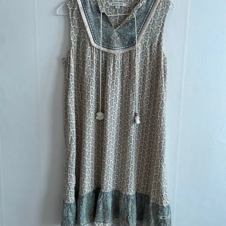 [BUNJANG] Thursday Island Jacquard Tape Border Mix Dress / 써브데이아일랜드 자가드테이프 보더믹스 원피스