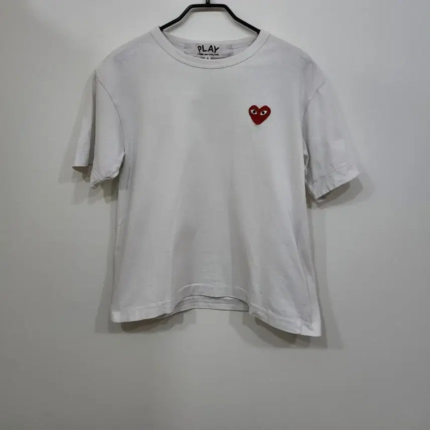 [BUNJANG] Comme des Garçons Play White Short Sleeve T-Shirt / 꼼데가르송 플레이 흰색 반팔티