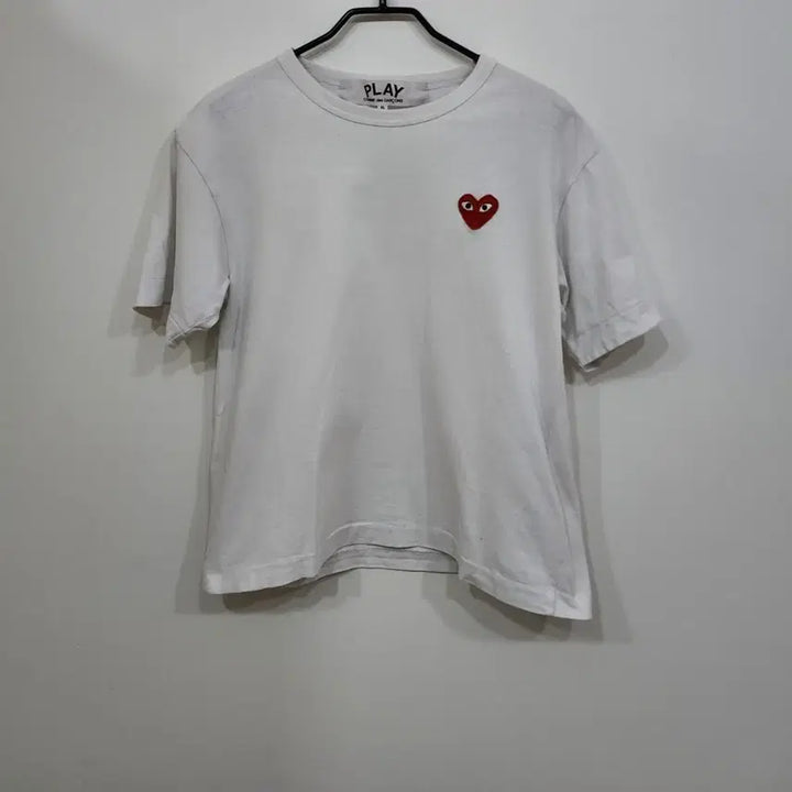 [BUNJANG] Comme des Garçons Play White Short Sleeve T-Shirt / 꼼데가르송 플레이 흰색 반팔티