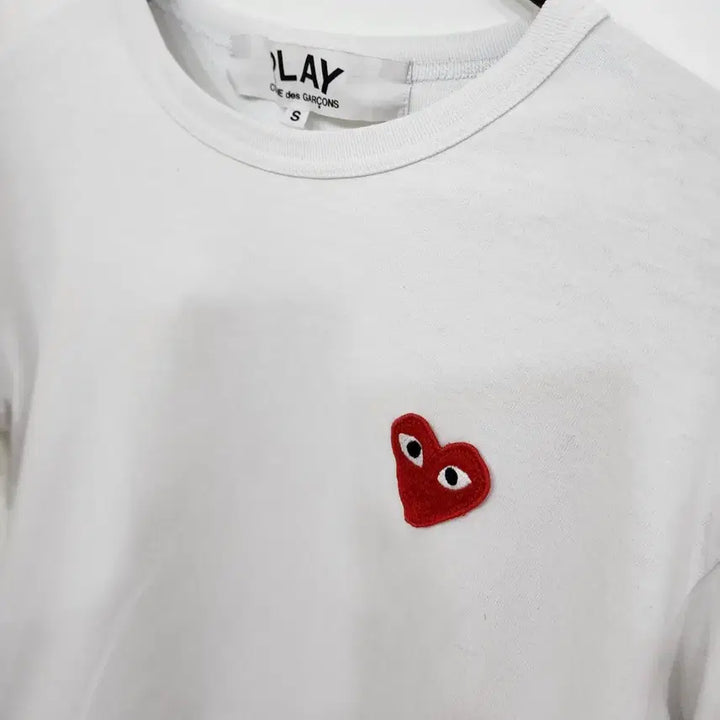 [BUNJANG] Comme des Garçons Play White Short Sleeve T-Shirt / 꼼데가르송 플레이 흰색 반팔티