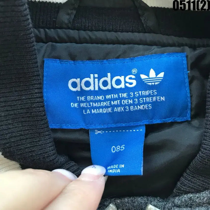 [BUNJANG] Adidas Black/Gray Stadium Jacket Size 85 / 아디다스 블랙/그레이 스타디움 자켓 85