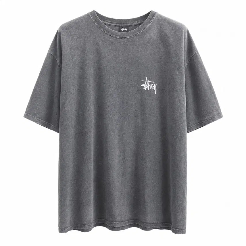 [BUNJANG] Stussy Basic Logo Short Sleeve T-Shirt Charcoal XL / 스투시 기본 반팔티 차콜 XL