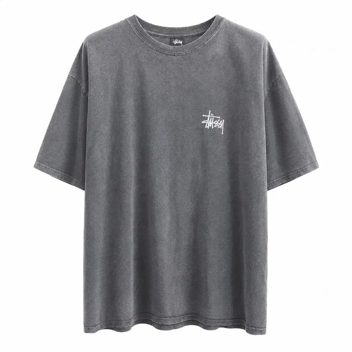 [BUNJANG] Stussy Basic Logo Short Sleeve T-Shirt Charcoal XL / 스투시 기본 반팔티 차콜 XL