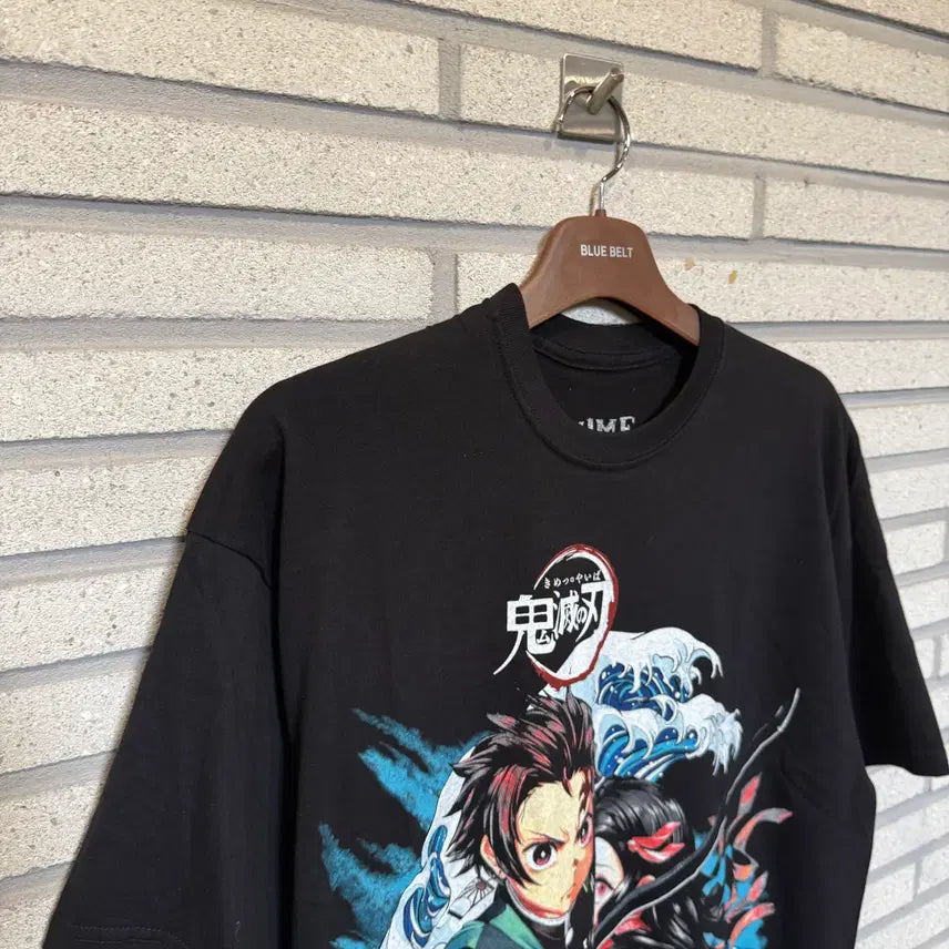 [BUNJANG] Demon Slayer Animation Printing Logo Short Sleeve T-Shirt / 귀멸의칼날 애니메이션 프린팅 로고 반팔