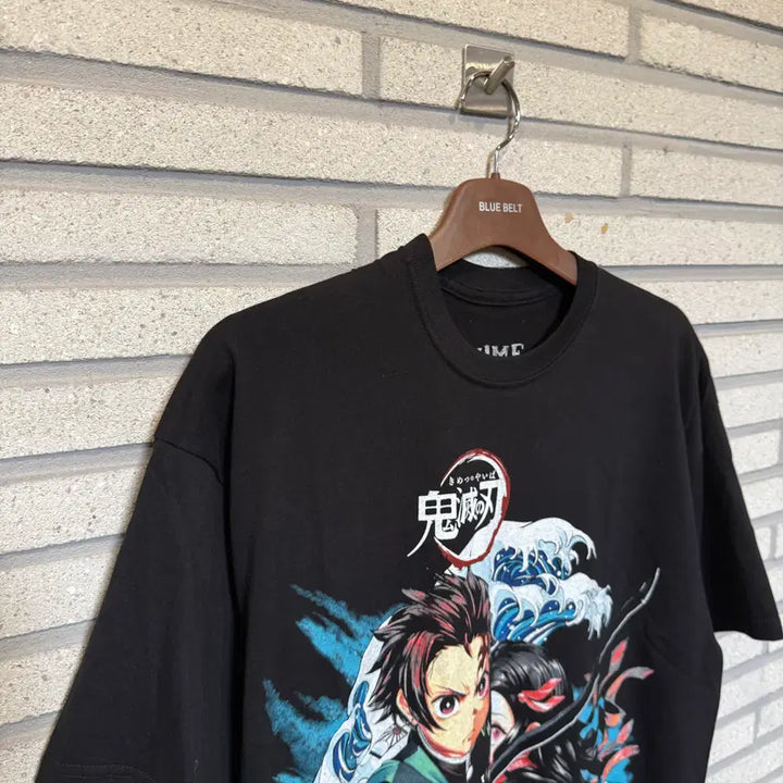 [BUNJANG] Demon Slayer Animation Printing Logo Short Sleeve T-Shirt / 귀멸의칼날 애니메이션 프린팅 로고 반팔