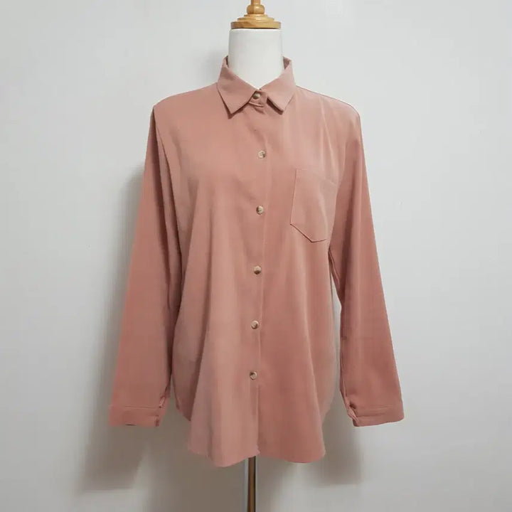 [BUNJANG] Solid Pink Shirt - Free Size / 9411/솔리드셔츠 여 free사이즈 핑크셔츠/내옷방