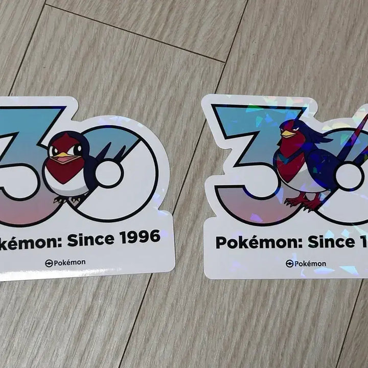 [BUNJANG] Pokemon 30th Anniversary Logo Sticker Tailow Evolution Set / 포켓몬 30주년 로고 스티커 테일로 스왈로 진화 세트