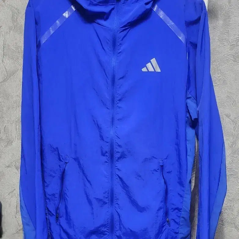 [BUNJANG] Adidas Blue Hooded Windbreaker / 아디다스 블루색상 후드 바람막이