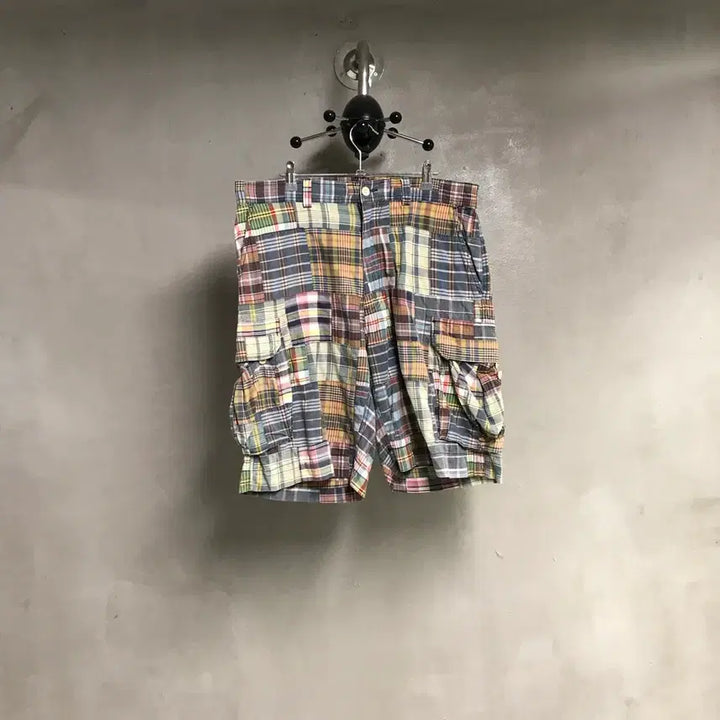 [BUNJANG] Polo Ralph Lauren Plaid Cargo Shorts / 폴로 랄프로렌 체크 카고 반바지 35