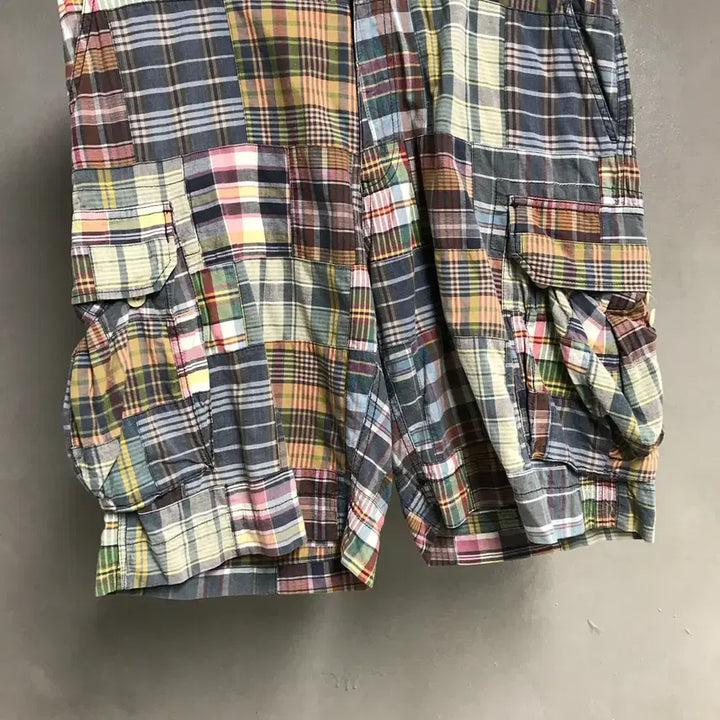 [BUNJANG] Polo Ralph Lauren Plaid Cargo Shorts / 폴로 랄프로렌 체크 카고 반바지 35