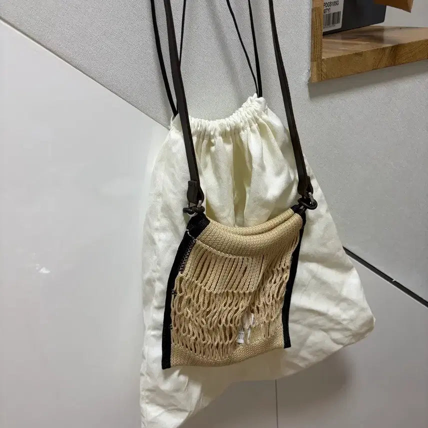 [BUNJANG] Lemaire Felt Mini Net Shoulder Bag Cream / 르메르 필트 미니 네트 숄더백