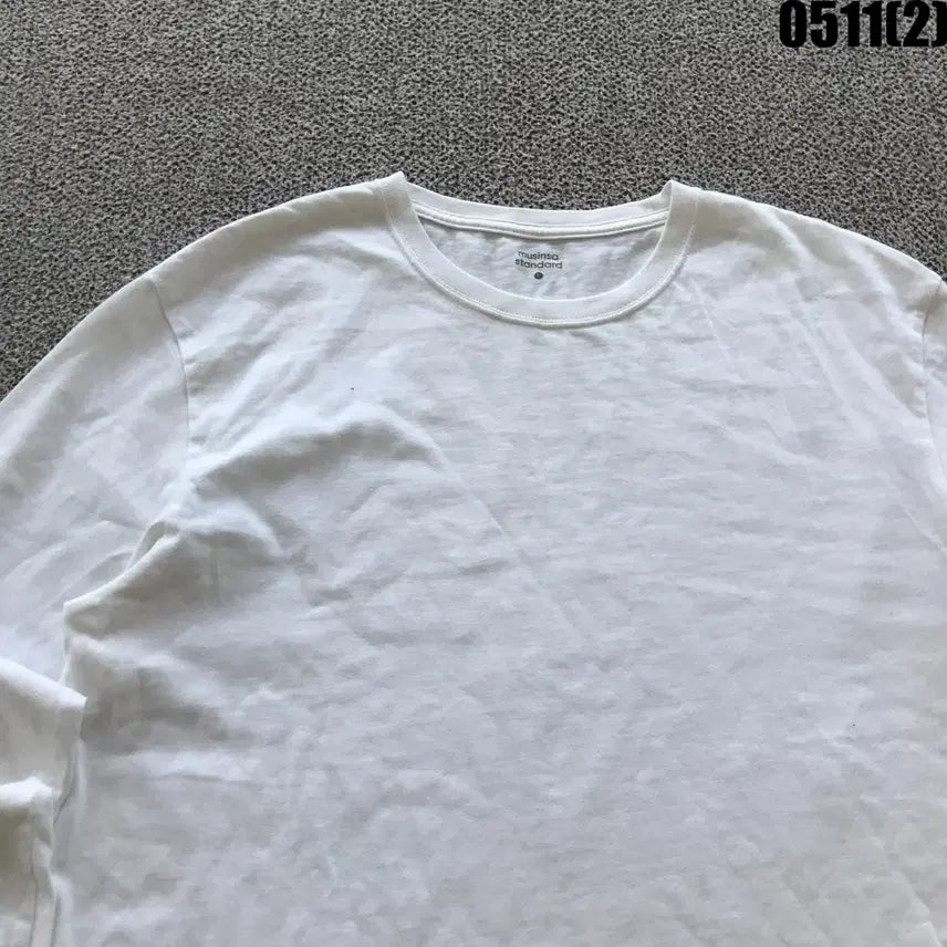 [BUNJANG] Musinsa Standard White Long Sleeve T-Shirt L / 무신사스탠다드 흰색 긴팔 티셔츠 L