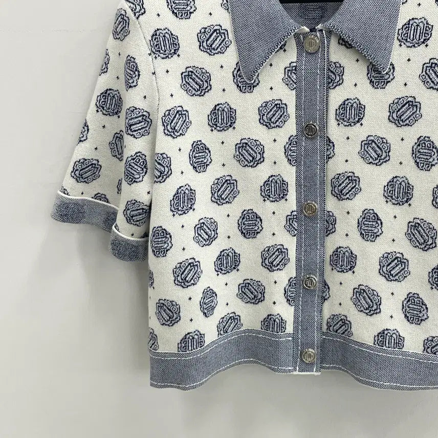 [BUNJANG] Maje 24SS Monogram Jacquard Cardigan / 마쥬 24ss 모노그램 자카드 가디건