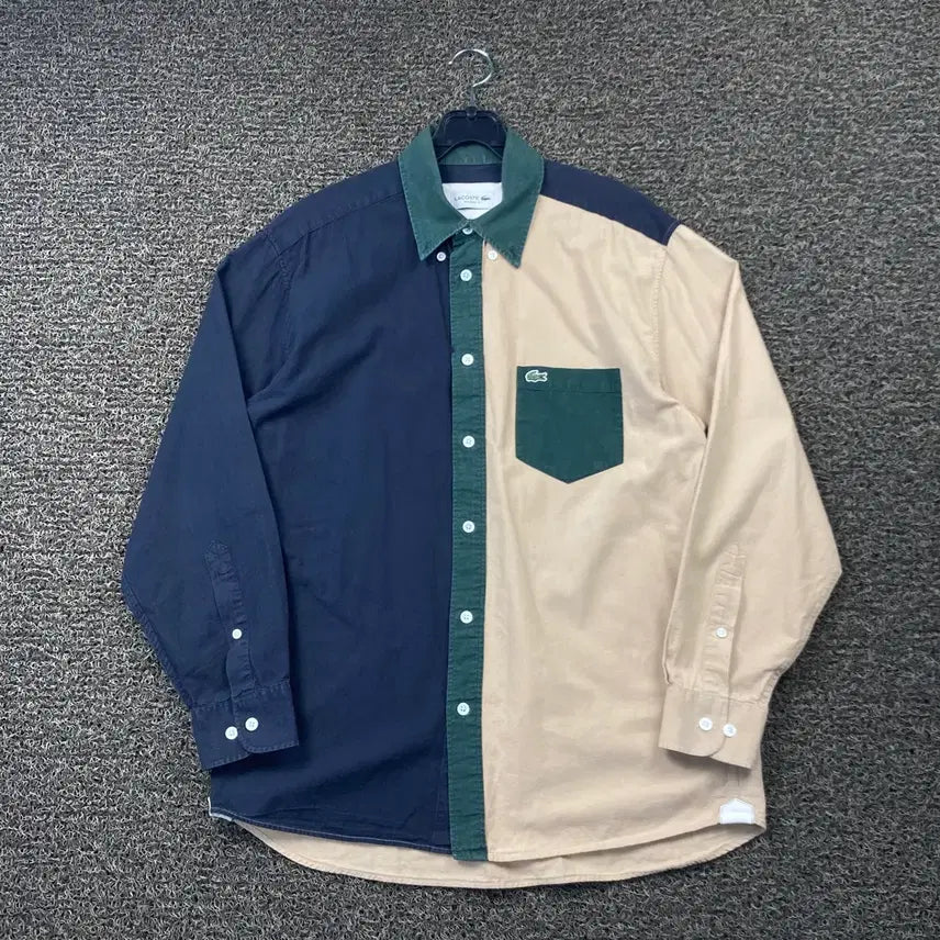 [BUNJANG] Lacoste Colorblock Shirt / 라코스테 배색 셔츠