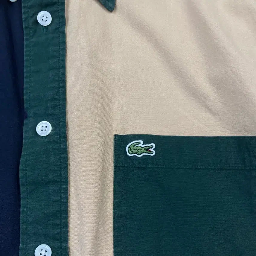 [BUNJANG] Lacoste Colorblock Shirt / 라코스테 배색 셔츠