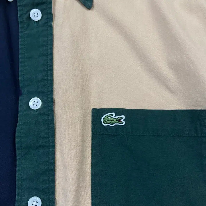 [BUNJANG] Lacoste Colorblock Shirt / 라코스테 배색 셔츠