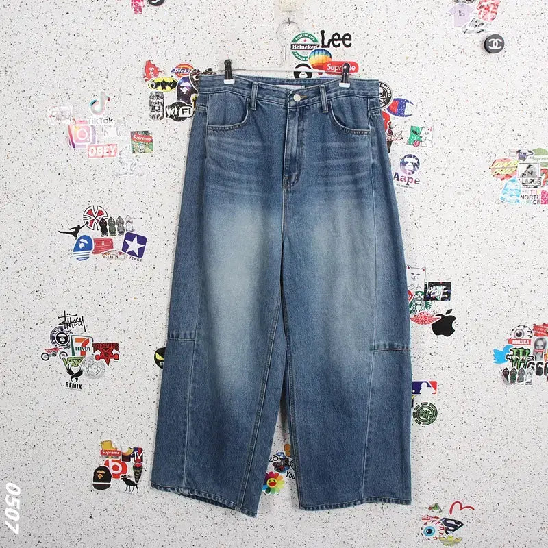 [BUNJANG] Washing Wide Jeans Size L / 여성L / 8그램 워싱 와이드 청바지BL 37-96