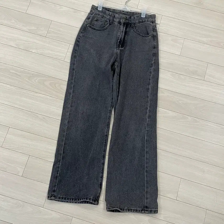 [BUNJANG] Washing Wide Denim Pants / ㅎ 워싱 와이드 데님 팬츠 흑청