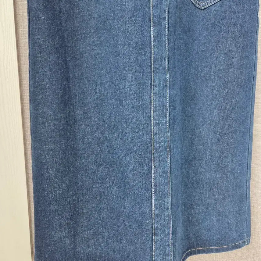 [BUNJANG] Denim Overalls Long Dress / 청 멜빵롱원피스