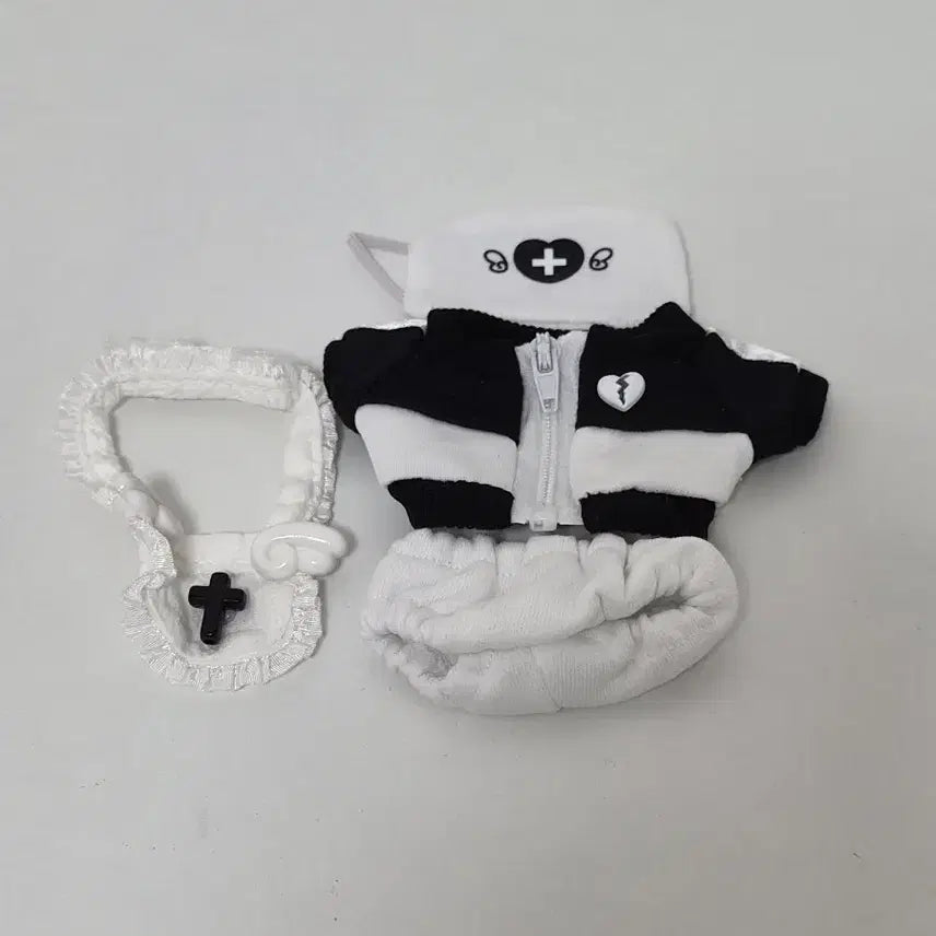[BUNJANG] 10cm Doll Clothes Che-yu Jersey Maid Black / 10cm 인형옷 치유의 져지메이드 블랙