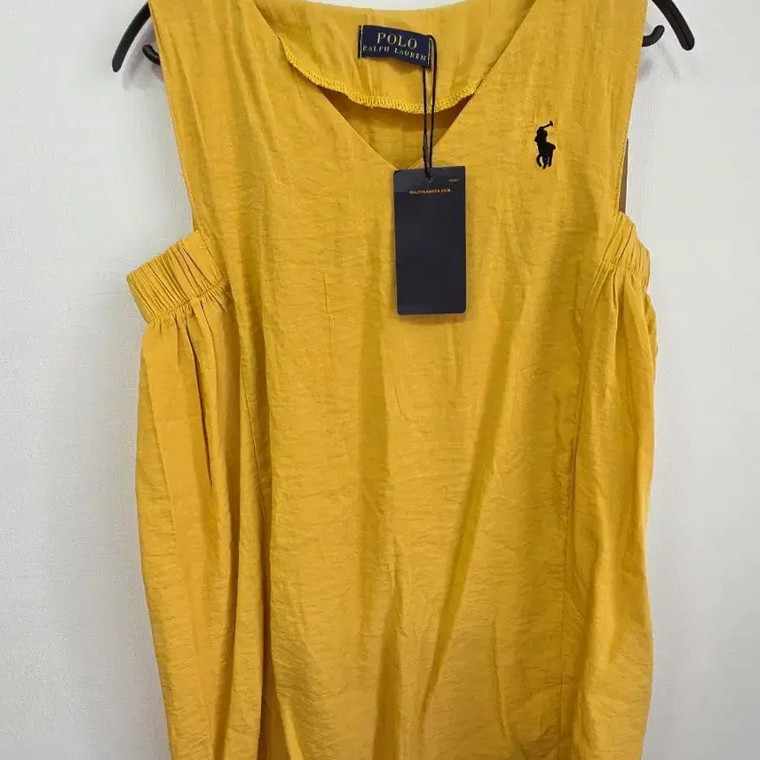 [BUNJANG] Polo Ralph Lauren Yellow Sleeveless Blouse / 폴로 랄프로렌 옐로우 민소매 블라우스