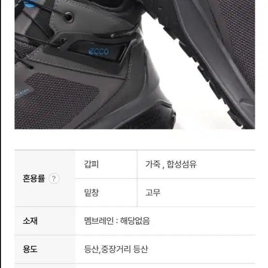 [BUNJANG] Ecco Ultraturn Hiking Boots / 에코 울트라턴 등산화