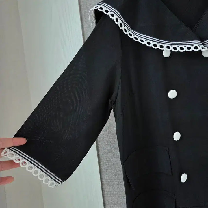 [BUNJANG] Pleated Maxi Dress Black / 빅케프카라 플리츠 맥시원피스