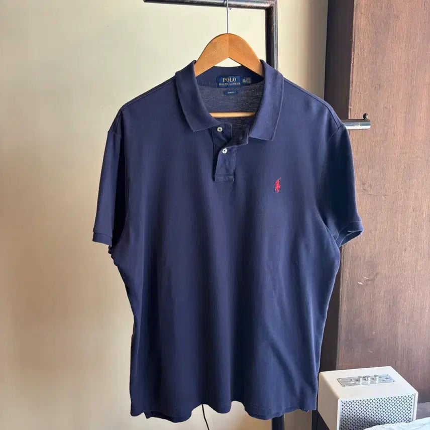 [BUNJANG] Polo Ralph Lauren Navy Short Sleeve Polo Shirt / 16916 - 폴로 랄프로렌 네이비 반팔 카라티