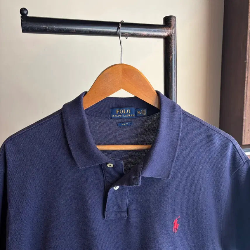 [BUNJANG] Polo Ralph Lauren Navy Short Sleeve Polo Shirt / 16916 - 폴로 랄프로렌 네이비 반팔 카라티