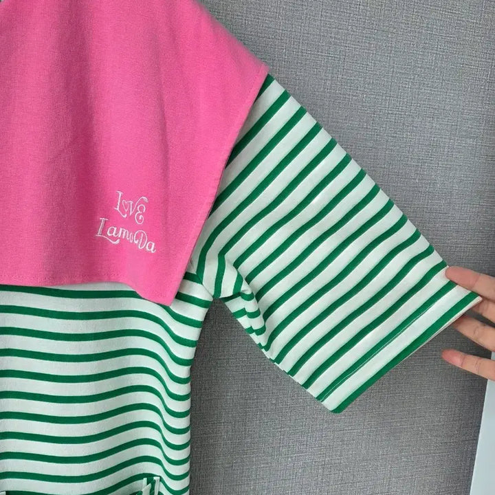 [BUNJANG] MODA Pink Cape Collar Maxi Dress / MODA 핑크 케이프카라 맥시원피스