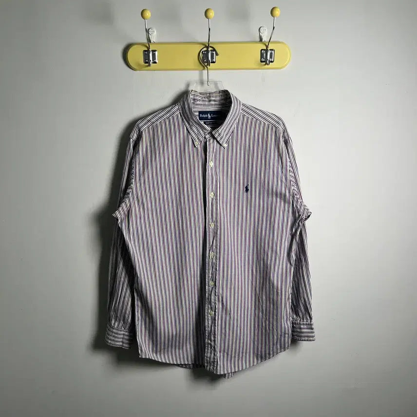 [BUNJANG] Polo Ralph Lauren Multicolor Stripe Button-Down Shirt / 폴로 랄프로렌 멀티 컬러 스트라이프 버튼 다운 셔츠