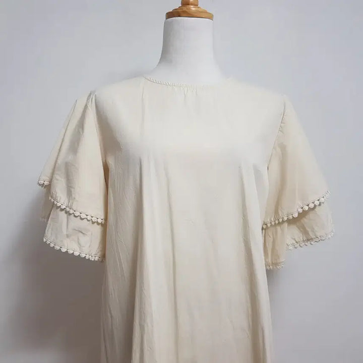 [BUNJANG] My Closet Ivory Round Neck One-Piece Dress Free Size / 9491/라운드원피스 여 free사이즈 아이보리원피스/내옷방