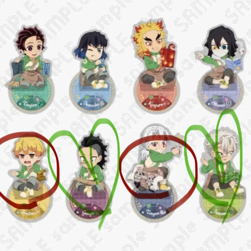 [BUNJANG] Demon Slayer Tengen Uzui &amp; Zenitsu Agatsuma Handmade Acrylic Set / 귀멸의 칼날 2026 핸드메이드 아크릴 텐겐 젠이츠 일괄