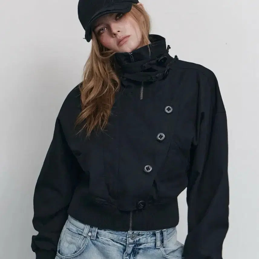 [BUNJANG] PLEASENOFALLOW Beren High Neck Bomber Jacket / 플리즈노팔로우 베렌 하이넥 봄버