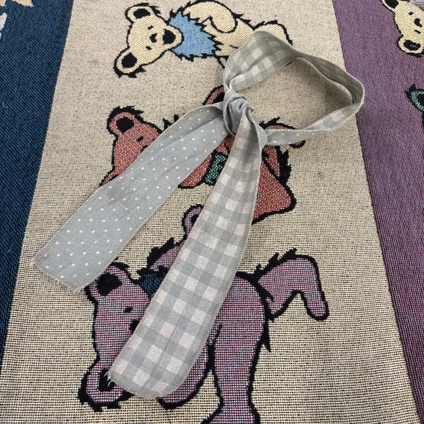 [BUNJANG] Japanese Fabric Scarf (Dot &amp; Check Pattern) / Japanese fabric 제페니즈 페브릭 스카프