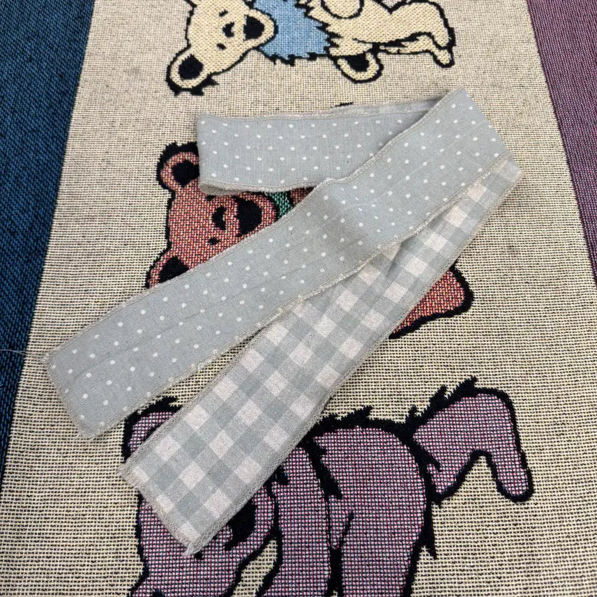 [BUNJANG] Japanese Fabric Scarf (Dot &amp; Check Pattern) / Japanese fabric 제페니즈 페브릭 스카프