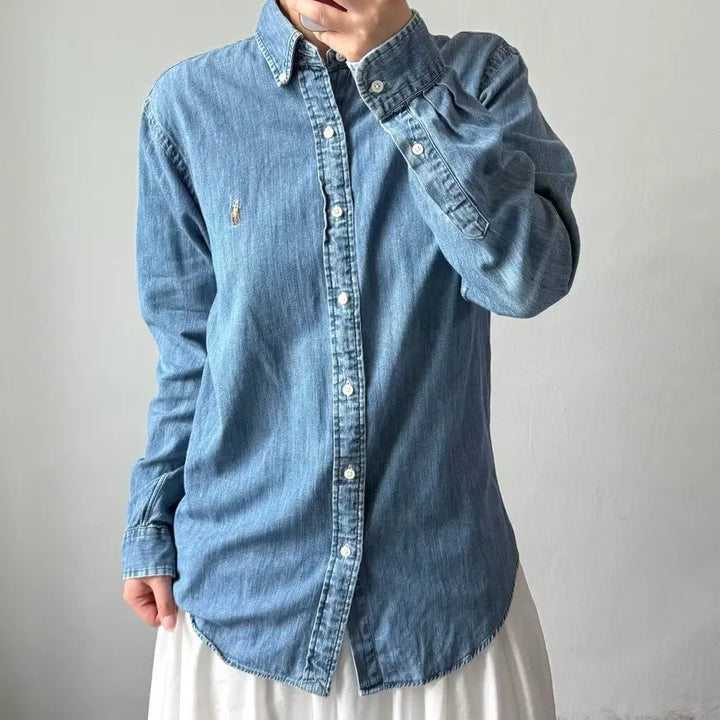 [SOLD OUT] [M] 폴로 클래식핏 데님 셔츠
