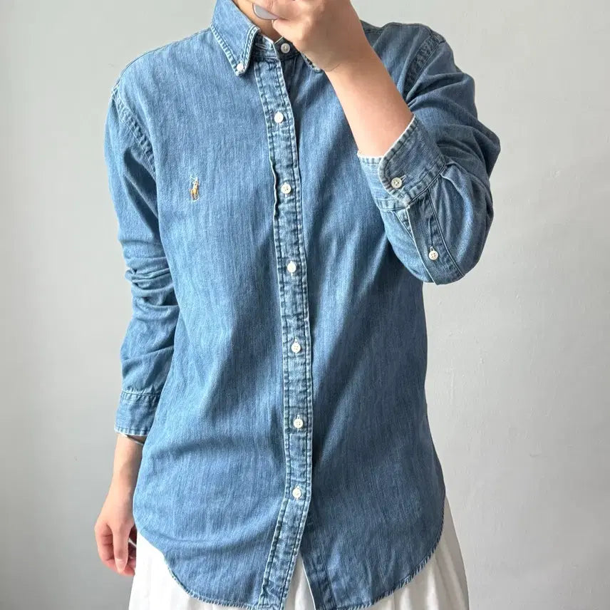 [SOLD OUT] [M] 폴로 클래식핏 데님 셔츠