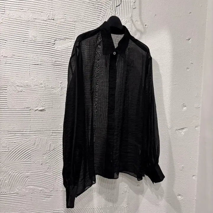 [BUNJANG] SIEH Black Sheer Blouse / 시에 블랙 시어 블라우스