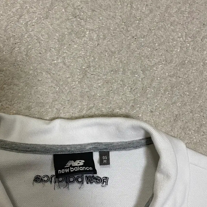 [BUNJANG] New Balance White Short Sleeve Polo Shirt M (95) / 뉴발란스 화이트 반팔 카라티 m 95