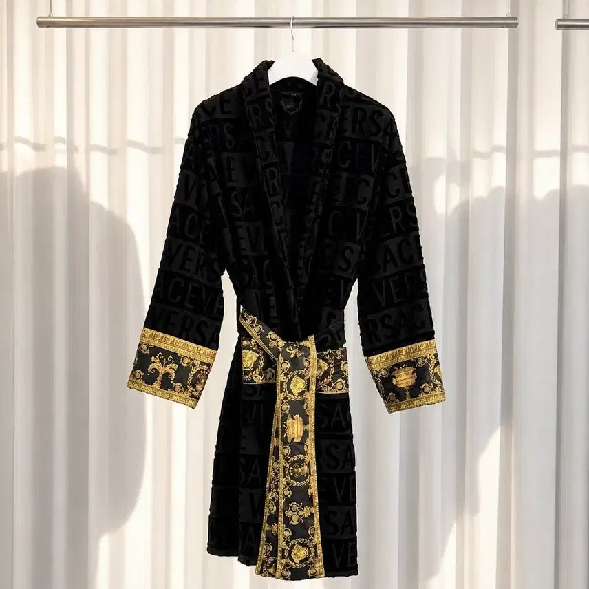 [BUNJANG] Versace Baroque Robe Gown Black / 베르사체 바로크 로브 가운 블랙
